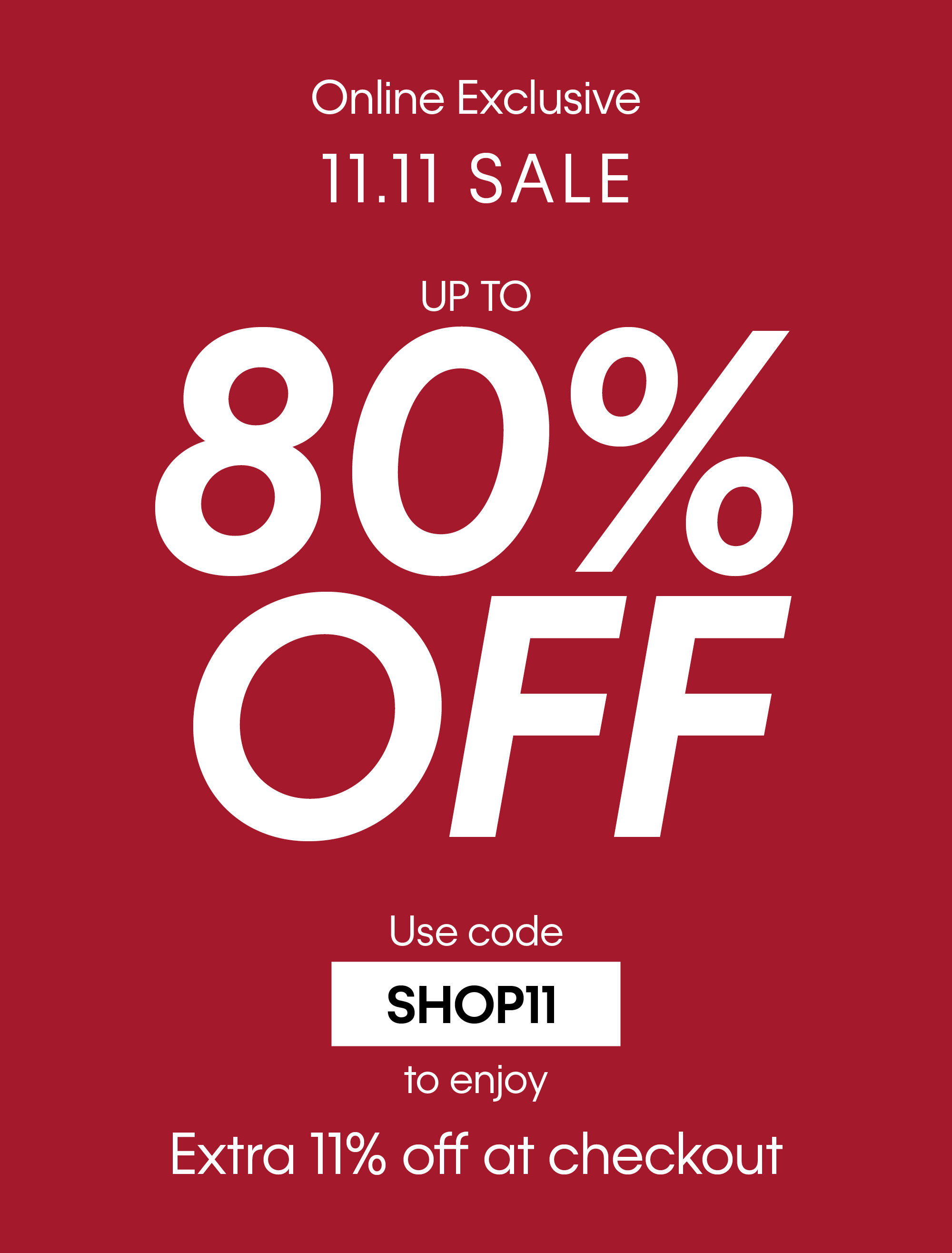 Calvin Klein 11.11 Sale up to 80% Off